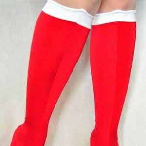 NWT Sailor Moon Style Red Boot Cover Costume Cosplay Burlesque Size 5 Women